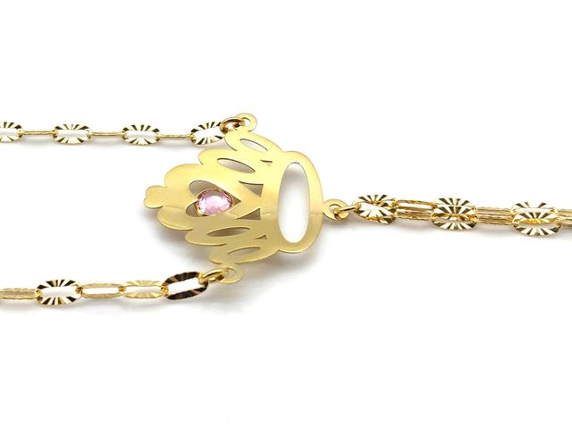 Manita Oro 18K con Circonitas - Motivo Corona