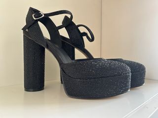 Scarpe con tacco e strass