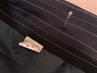 Completo donna gessato blu