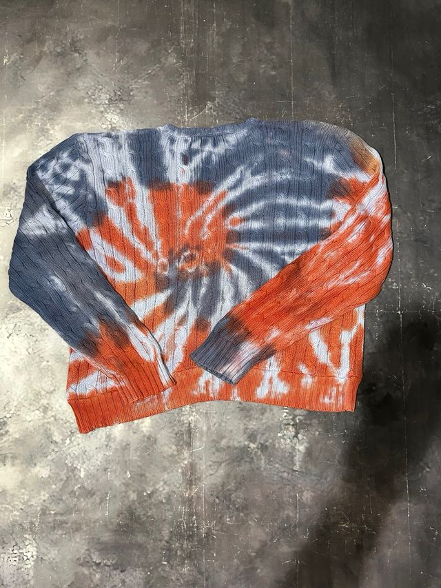 Maglione Ralph Lauren treccia tie-dye