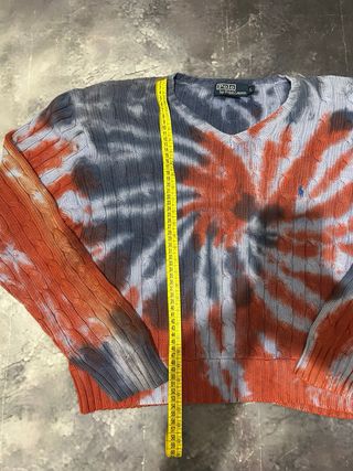 Maglione Ralph Lauren treccia tie-dye
