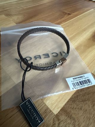 Pulsera Viceroy Yard Hombre Acero Piel Marrón