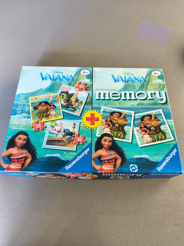 Pack Vaiana: 3 Puzzles + Juego Memory