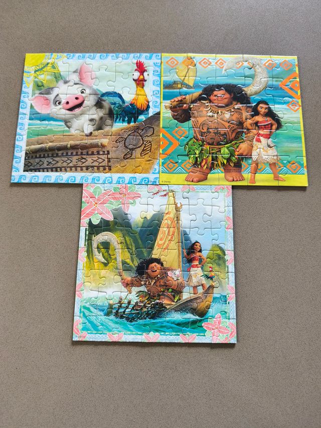 Pack Vaiana: 3 Puzzles + Juego Memory