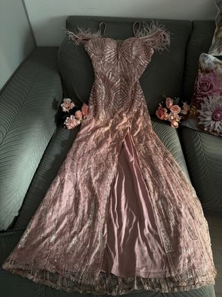 Vestido de fiesta rosa