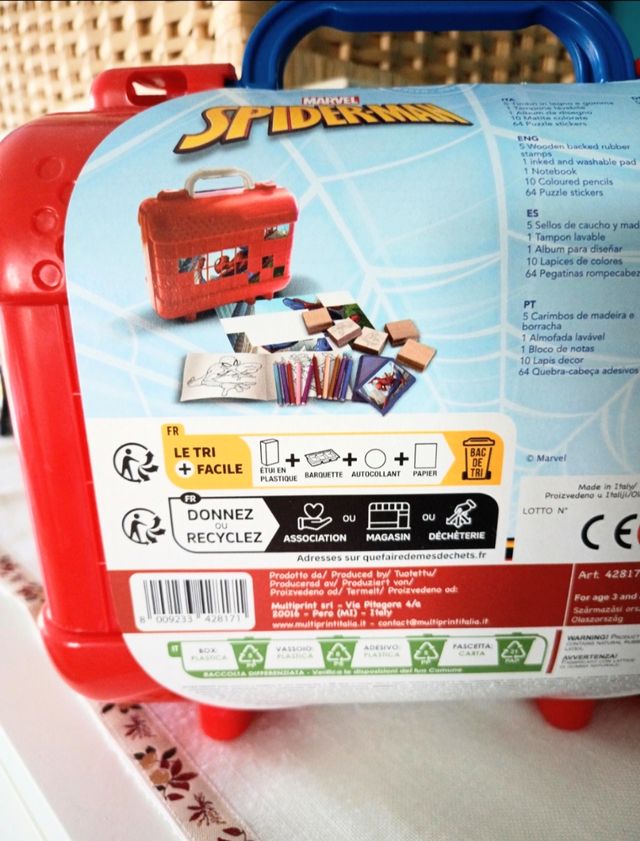 Cofanetto creativo Spiderman Marvel timbri