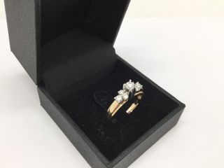 anillo oro 14k con piedra con diamante