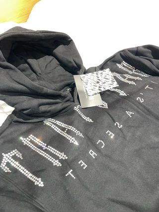 Sudadera Trapstar Negra con Brillantes