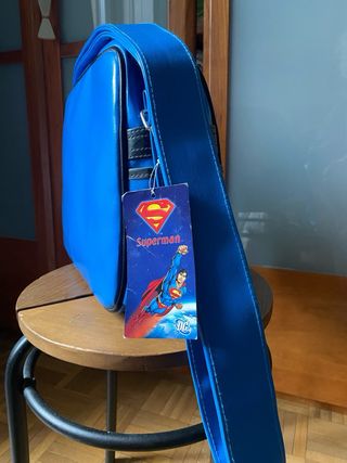 Bolso Cartera Superman Comic Azul
