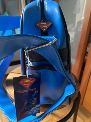 Bolso Cartera Superman Comic Azul