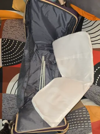 Mochila e muda fraldas roxa