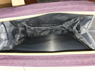 Mochila e muda fraldas roxa