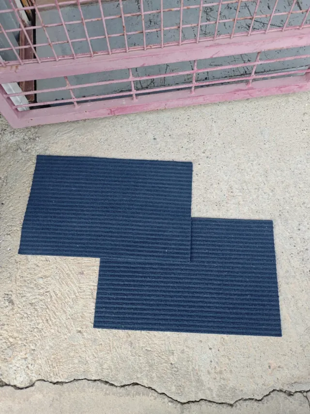 Tappetini in tessuto blu