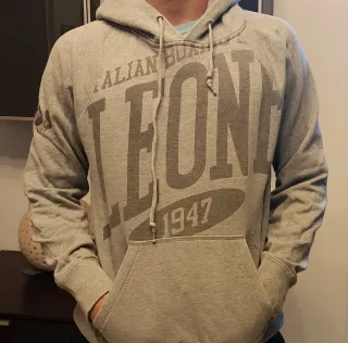 Felpa Leone vintage grigia