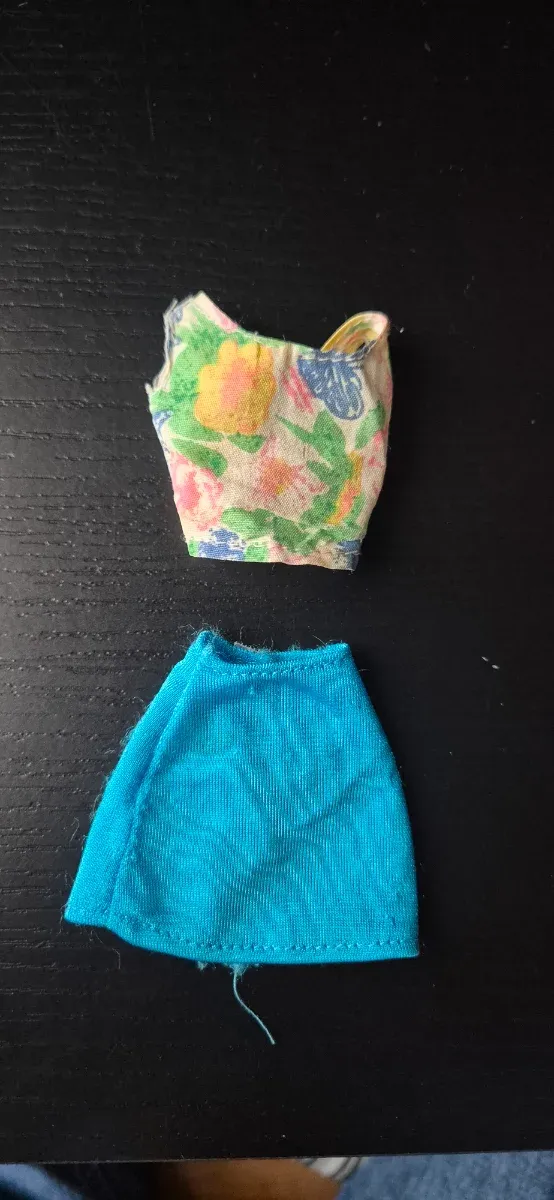 Conjunto Ropa Barbie Flores y Azul