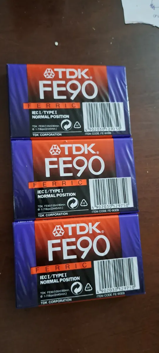 3x K7 TDK FE90 Fita Cassete