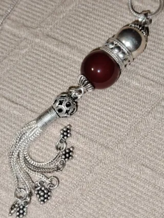 Collana Argento con Corniola Ambra