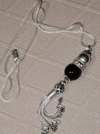 Collana Argento con Corniola Ambra