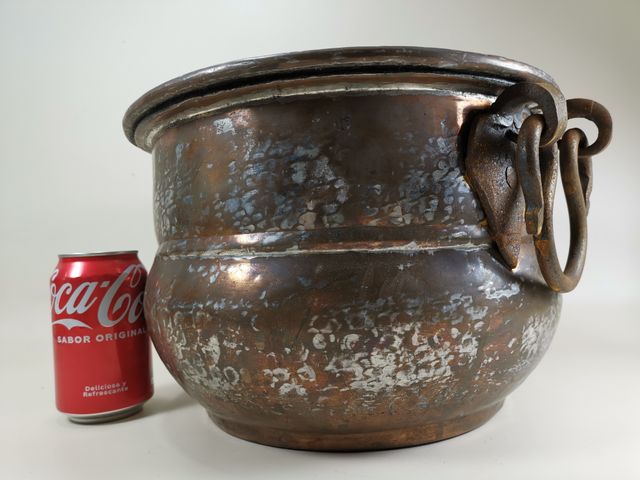 Olla Caldero Cobre con Asas