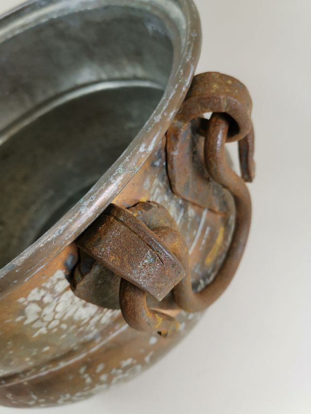 Olla Caldero Cobre con Asas