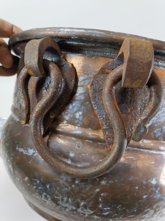 Olla Caldero Cobre con Asas