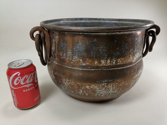Olla Caldero Cobre con Asas