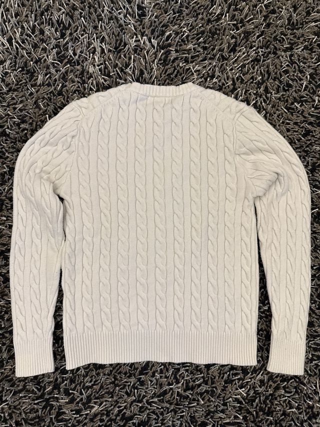 Ralph Lauren Women’s White Wool Cable Knit Sweater
