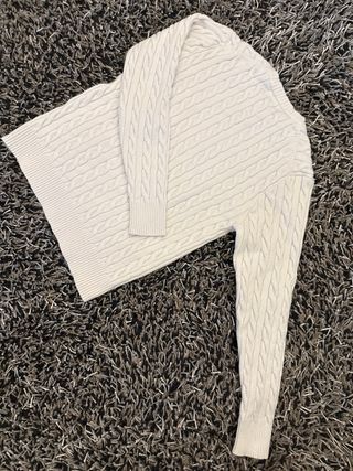 Ralph Lauren Women’s White Wool Cable Knit Sweater