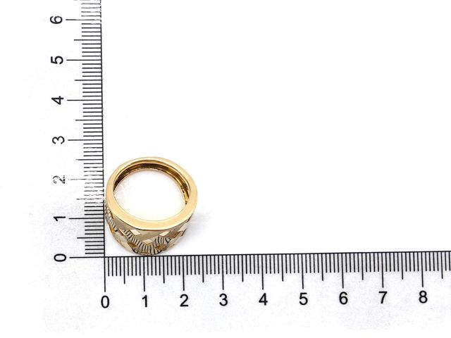 Anillo Oro 18K Ancho Troquelado