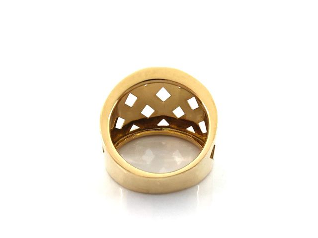 Anillo Oro 18K Ancho Troquelado