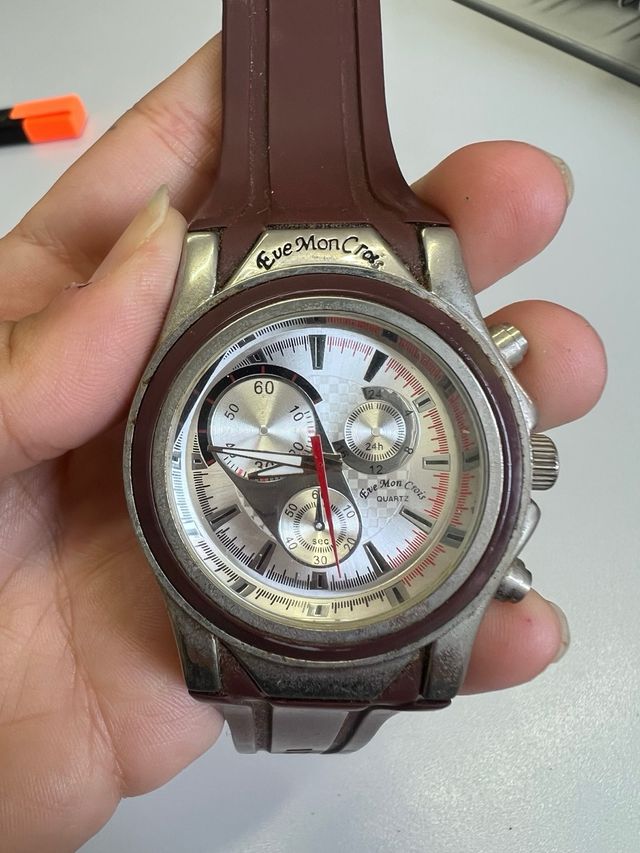 Orologio sportivo Eve Mon Crois, toni marrone e argento