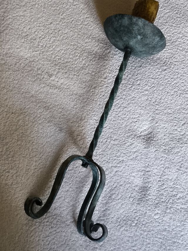 ANTIGUO CANDELERO MISAL ECLESIÁSTICO FORJA HIERRO