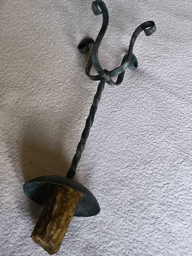 ANTIGUO CANDELERO MISAL ECLESIÁSTICO FORJA HIERRO