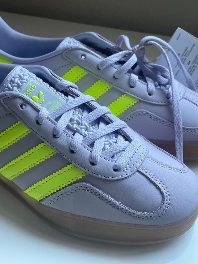 Adidas Gazelle Indoor W Morado/Amarillo Talla 37.5