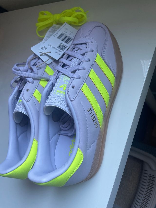 Adidas Gazelle Indoor W Morado/Amarillo Talla 37.5
