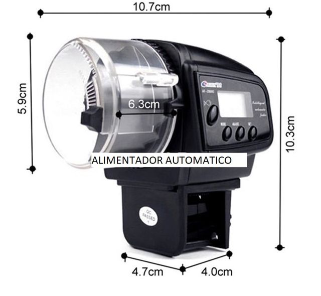 dispensador automatico comida peces acuario pecera