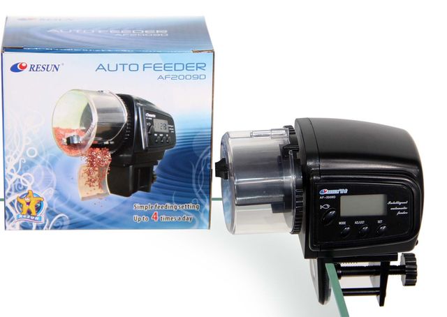 dispensador automatico comida peces acuario pecera