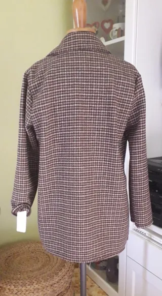 Cappottino pied de poule beige e marrone