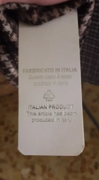 Cappottino pied de poule beige e marrone