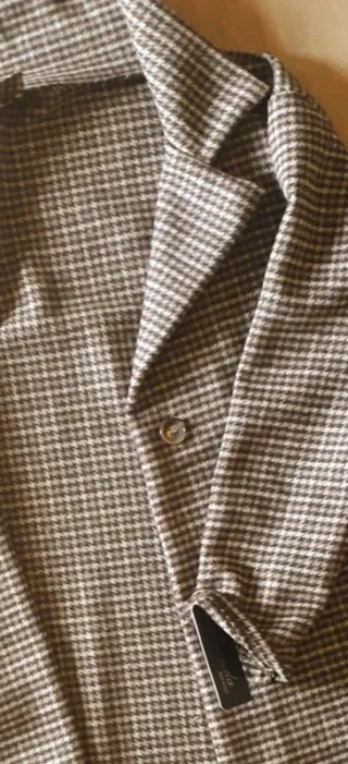 Cappottino pied de poule beige e marrone