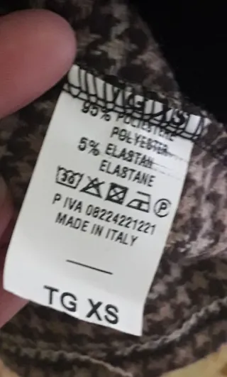 Cappottino pied de poule beige e marrone