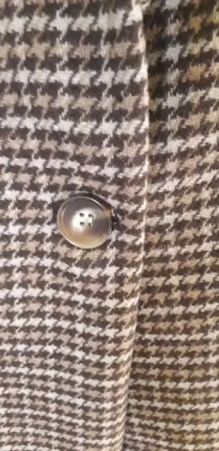 Cappottino pied de poule beige e marrone