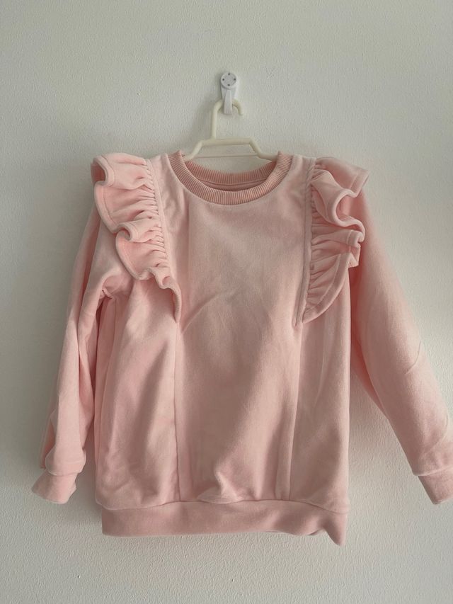 Sudadera rosa Pepco con volantes