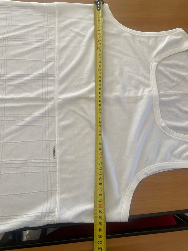 Camicia notte Malizia bianca a quadri