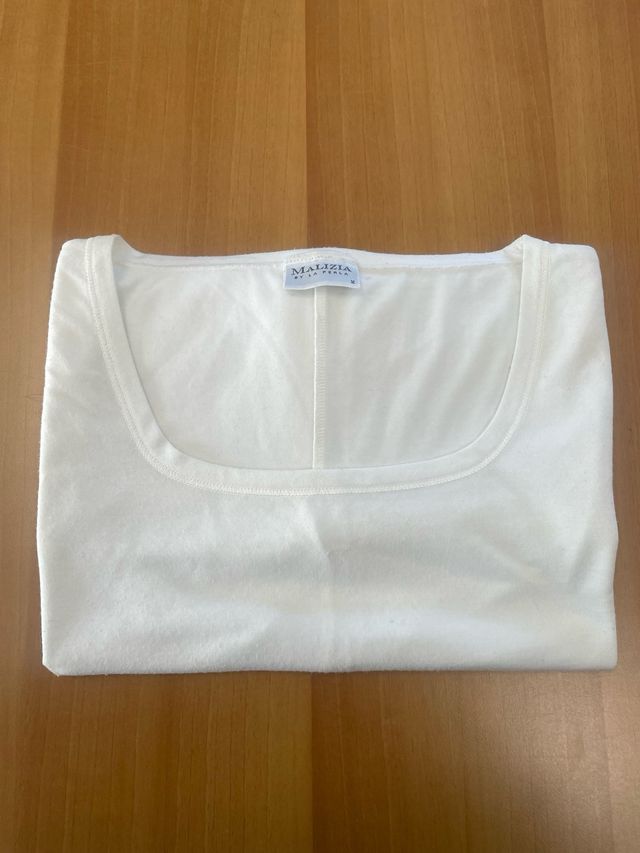 Camicia notte Malizia bianca a quadri