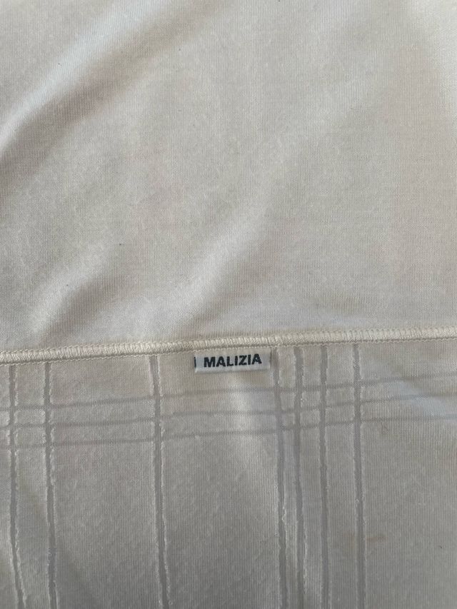 Camicia notte Malizia bianca a quadri