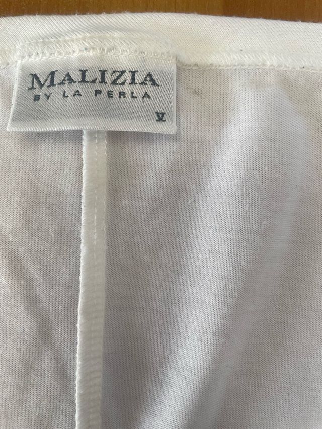Camicia notte Malizia bianca a quadri