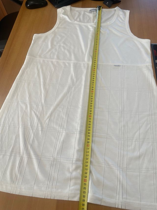 Camicia notte Malizia bianca a quadri