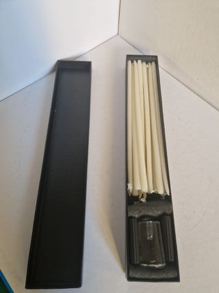 Portacandele in vetro con candele