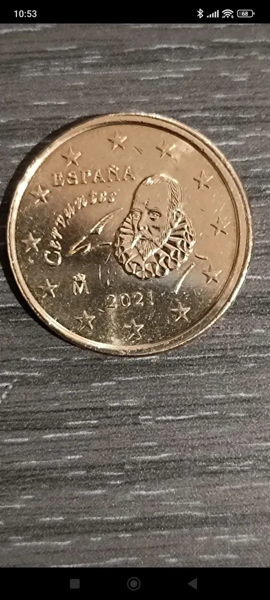 ULTIMO GIORNO 50 cent euro Spagna Cervantes 2021